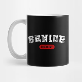 Senior Discount - Fun Vintage College Typography Mug